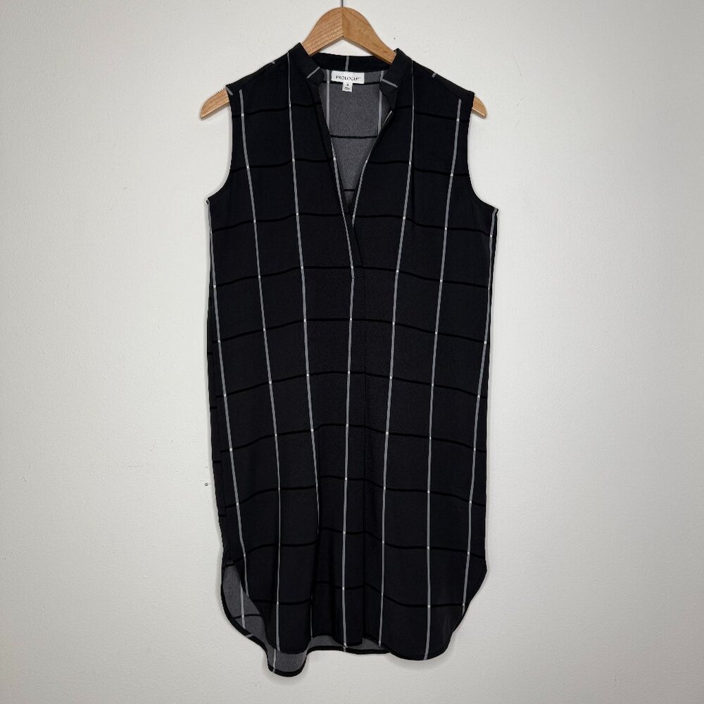 Prologue | Window Pane Gray Plaid Shirt Dress - S